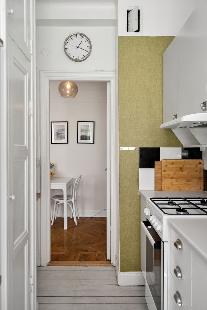 Compact flat kitchen interior